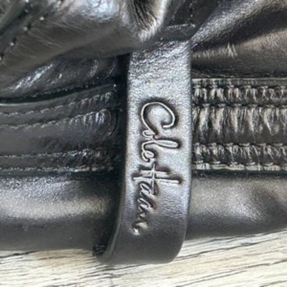 Cole Haan Black Leather Crossbody Shoulder Bag with Gold Hardware - Picture 9 of 12